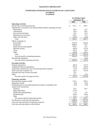 Mekesson Quarterly Reports 2004 2nd  