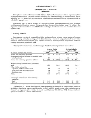 Mekesson Quarterly Reports 2004 2nd  