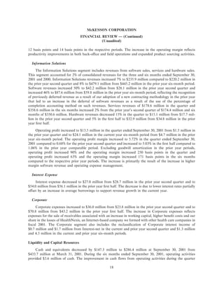 Mekesson Quarterly Reports 2002  2nd