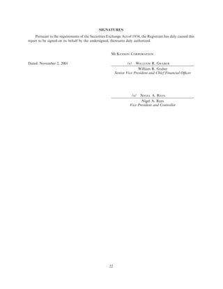 Mekesson Quarterly Reports 2002  2nd