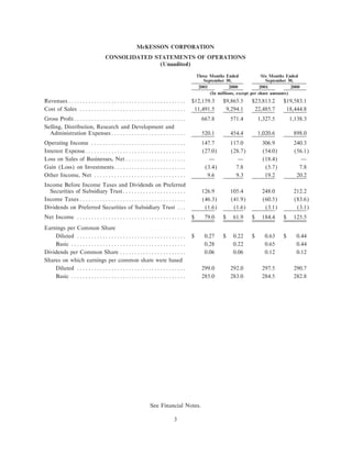 Mekesson Quarterly Reports 2002  2nd