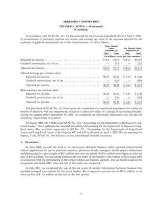 Mekesson Quarterly Reports 2002  2nd