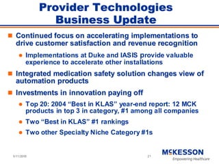 	 Baird Conference Presentation