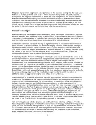 Fiscal 2005 Letter to Stockholders 