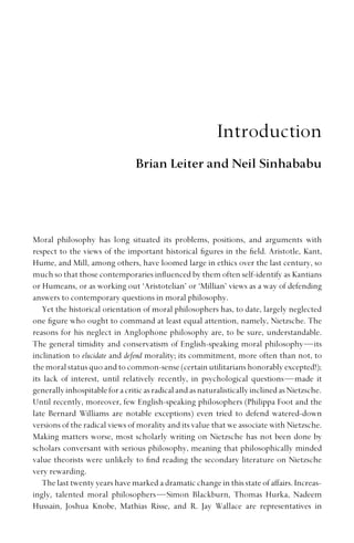 Brian Leters Nietzsche And Morality Brian Leiter Neil Sinhababu | PDF