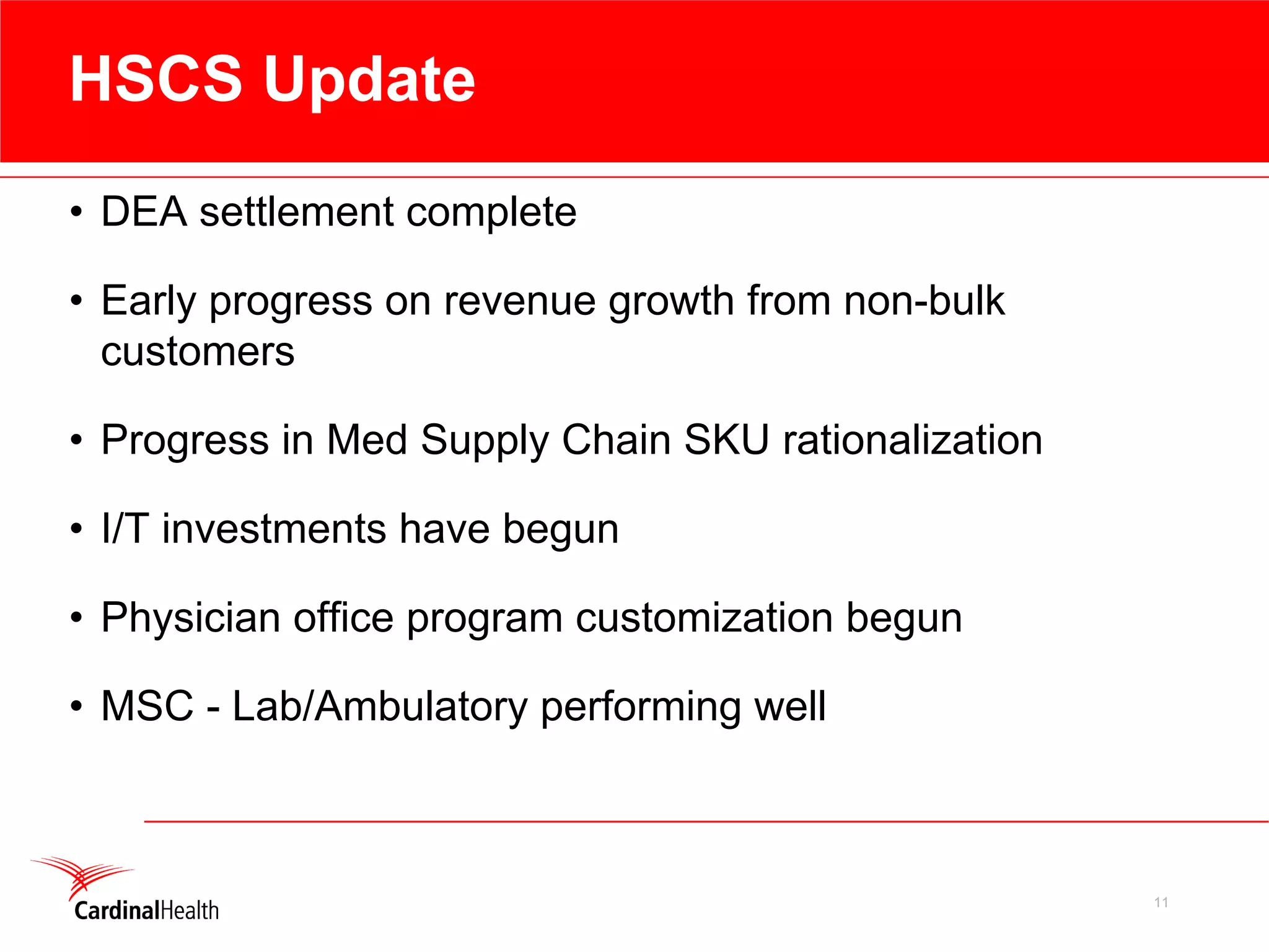 cardinal health Conference Call Presentation