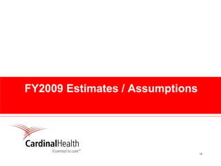 cardinal health 2008 Earnings Presentation