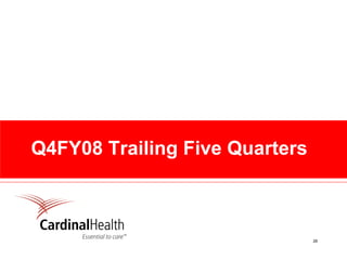 cardinal health 2008 Earnings Presentation