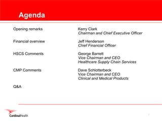 cardinal health 2008 Earnings Presentation