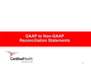 cardinal health 2008 Earnings Presentation