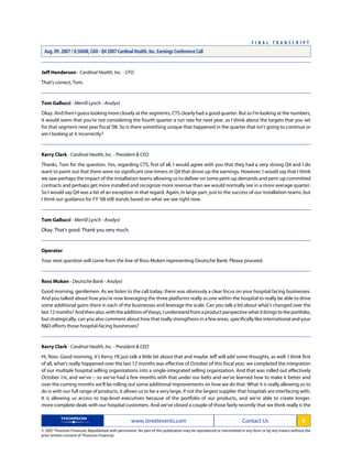 cardinal health Q4 2007 Earnings Transcript