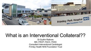 What is an Interventional Collateral??
Dr Sudhir Rathore
MD, FRCP, FACC, FESC
Consultant Interventional Cardiologist
Frimley Health NHS Foundation Trust
 
