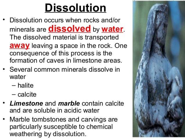 Block Disintegration Weathering Example Dissolution Weathering BLOCK DISINTEGRATION JOSHUA TREE, CALIFORNIA