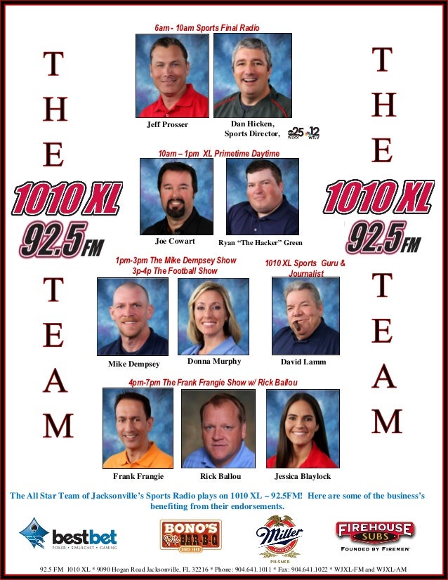 1010 XL Jacksonville Sports Radio Media Kit