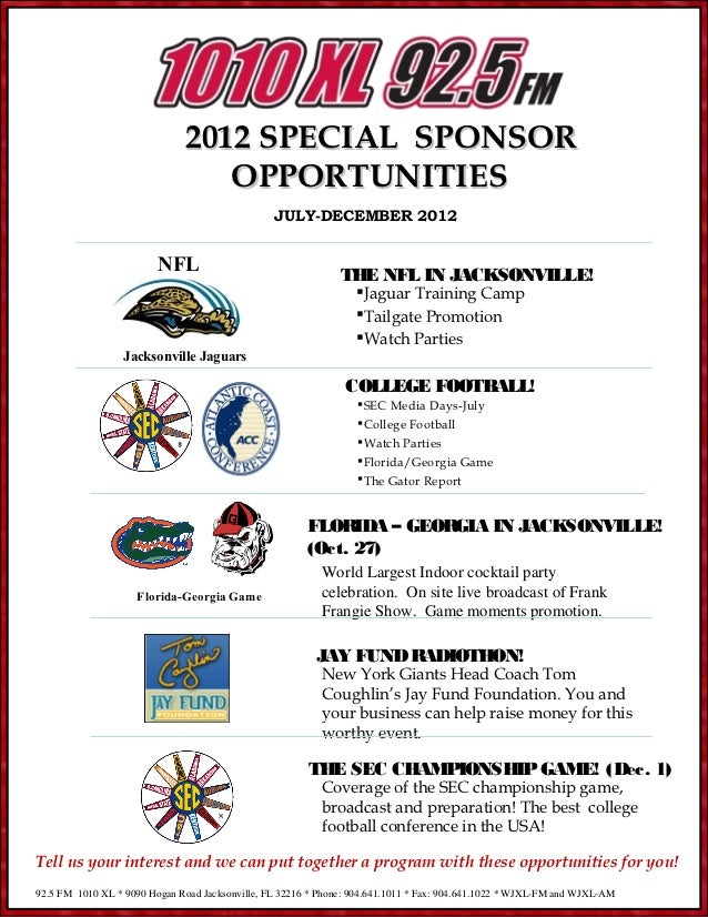 1010 XL Jacksonville Sports Radio Media Kit