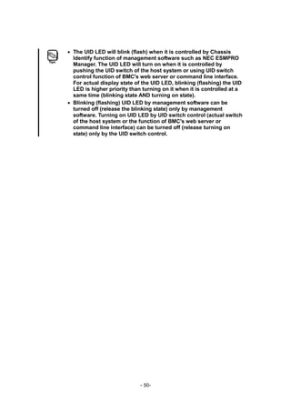Uid Switch Led NEC Server Documents | PDF
