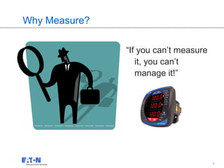 Why Measure?

               “If you can’t measure
                  it, you can’t
                  manage it!”




                         4             4
 