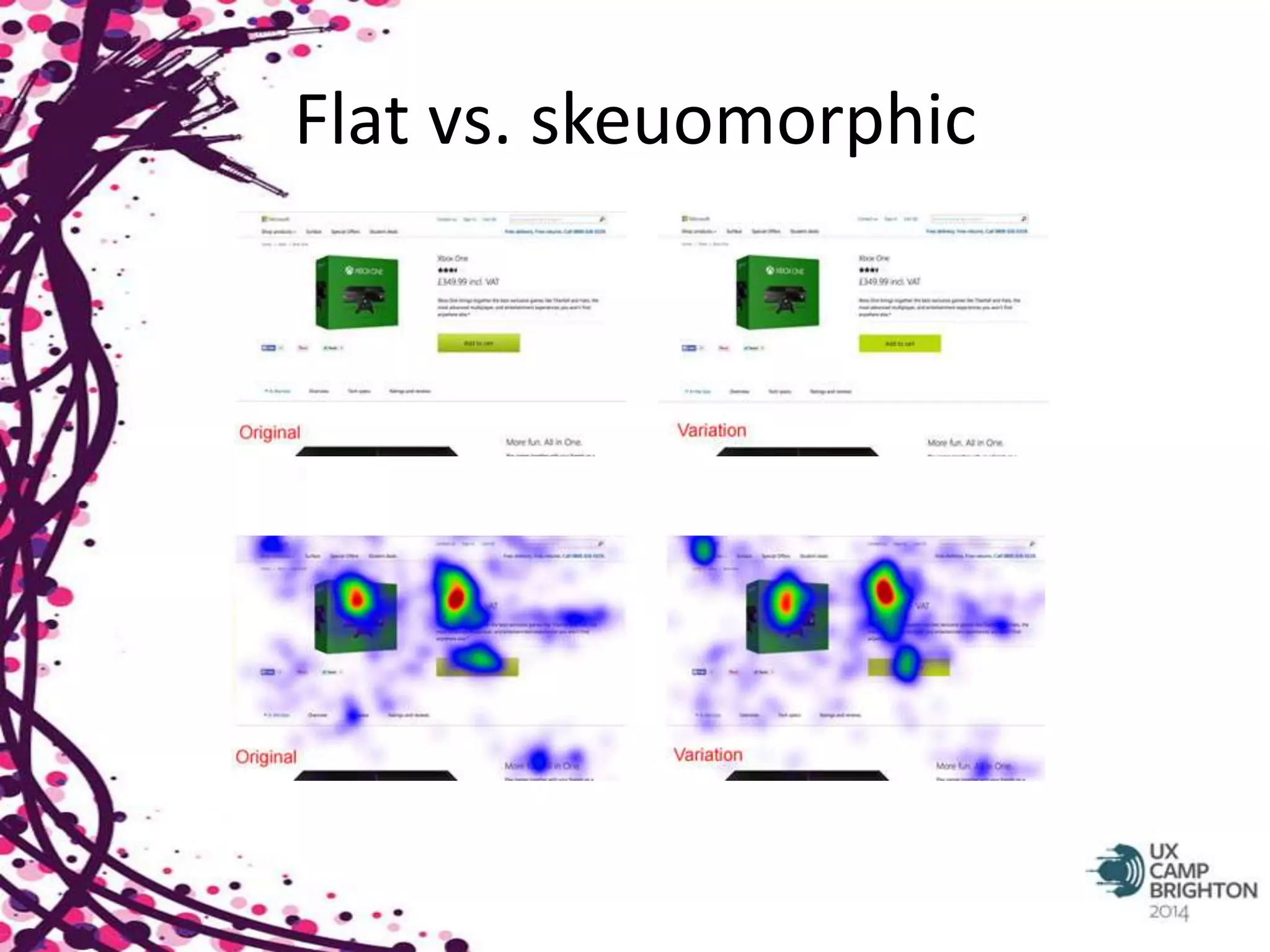 Flat vs. skeuomorphic 
 