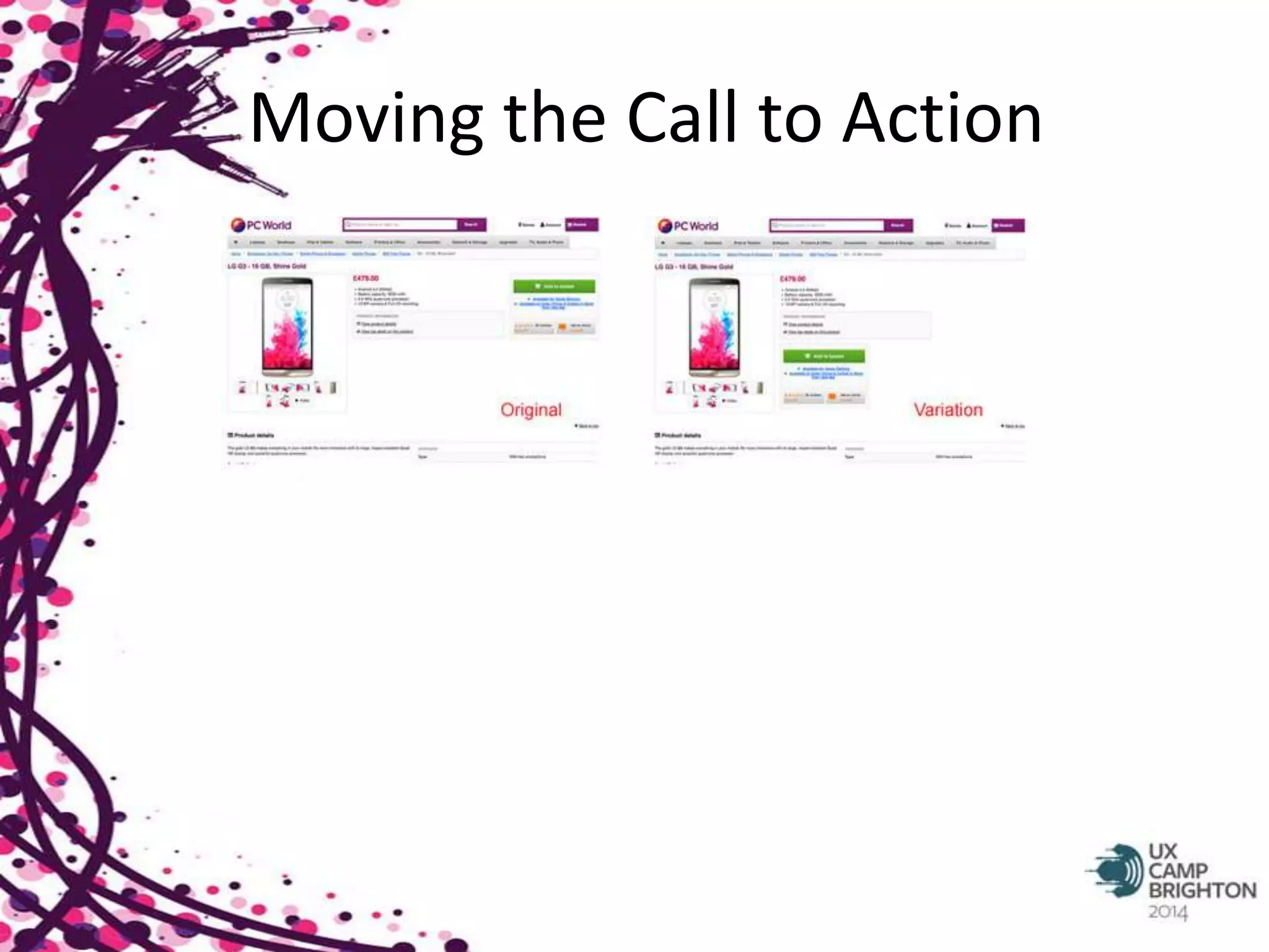 Moving the Call to Action 
 