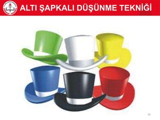 ALTI ŞAPKALI DÜŞÜNME TEKNİĞİ
58
 