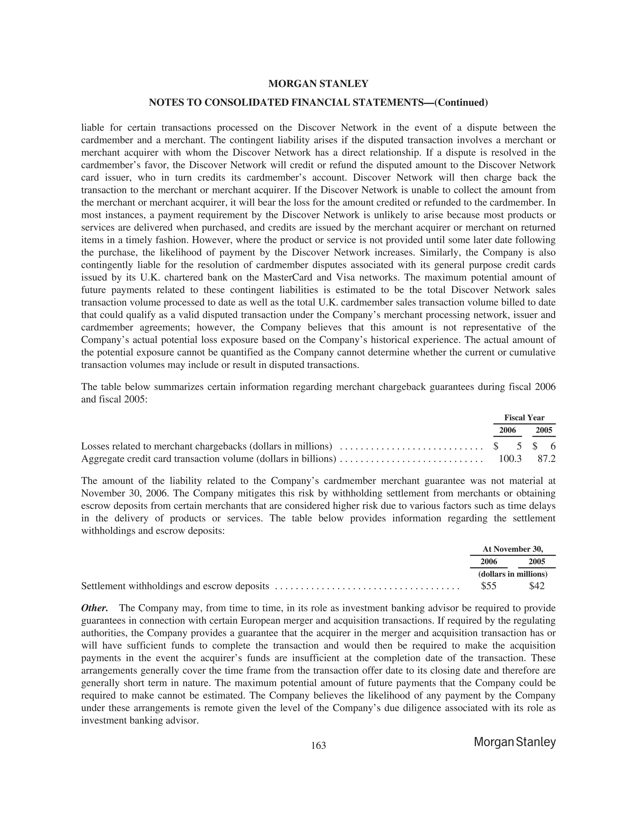morgan stanley 10-K Disclosure