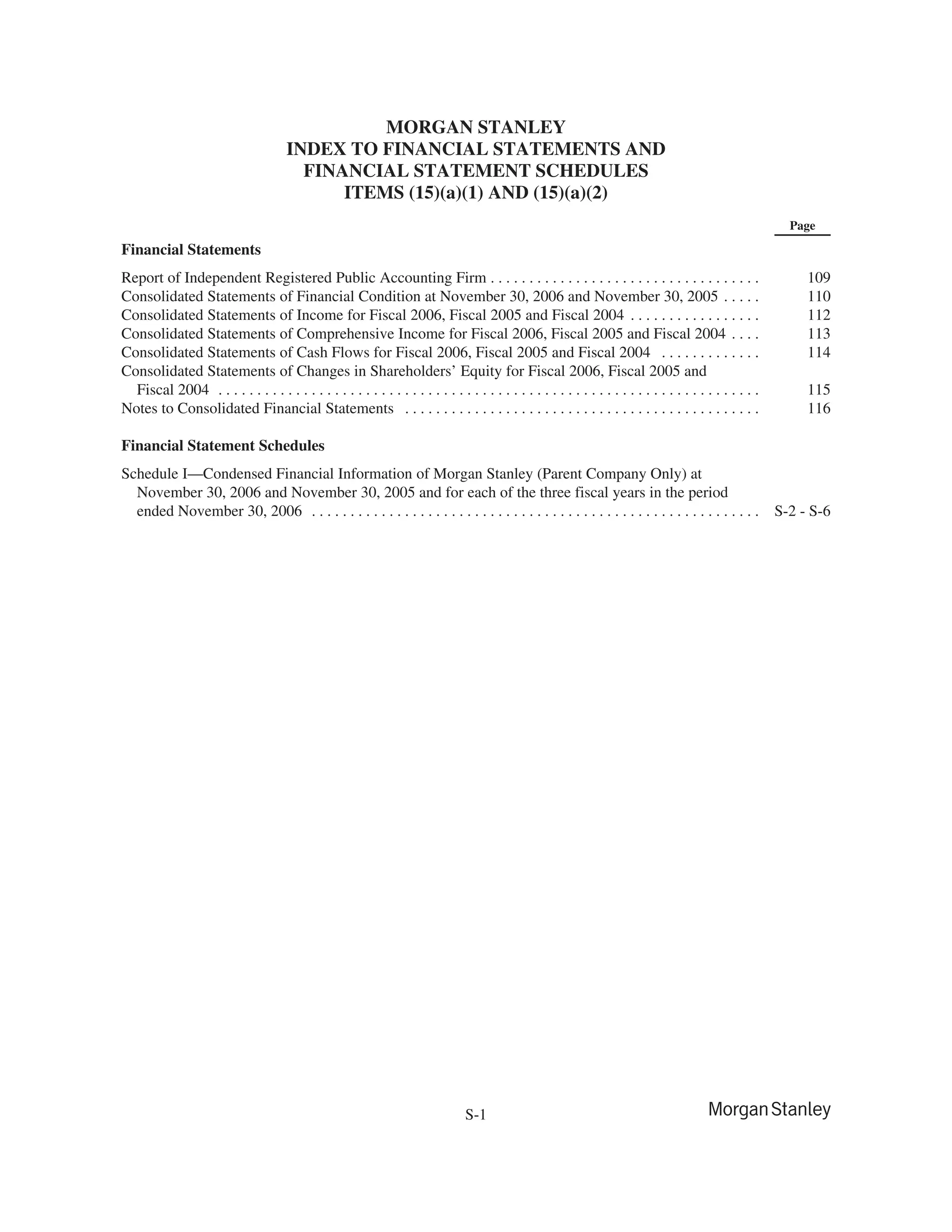 morgan stanley 10-K Disclosure