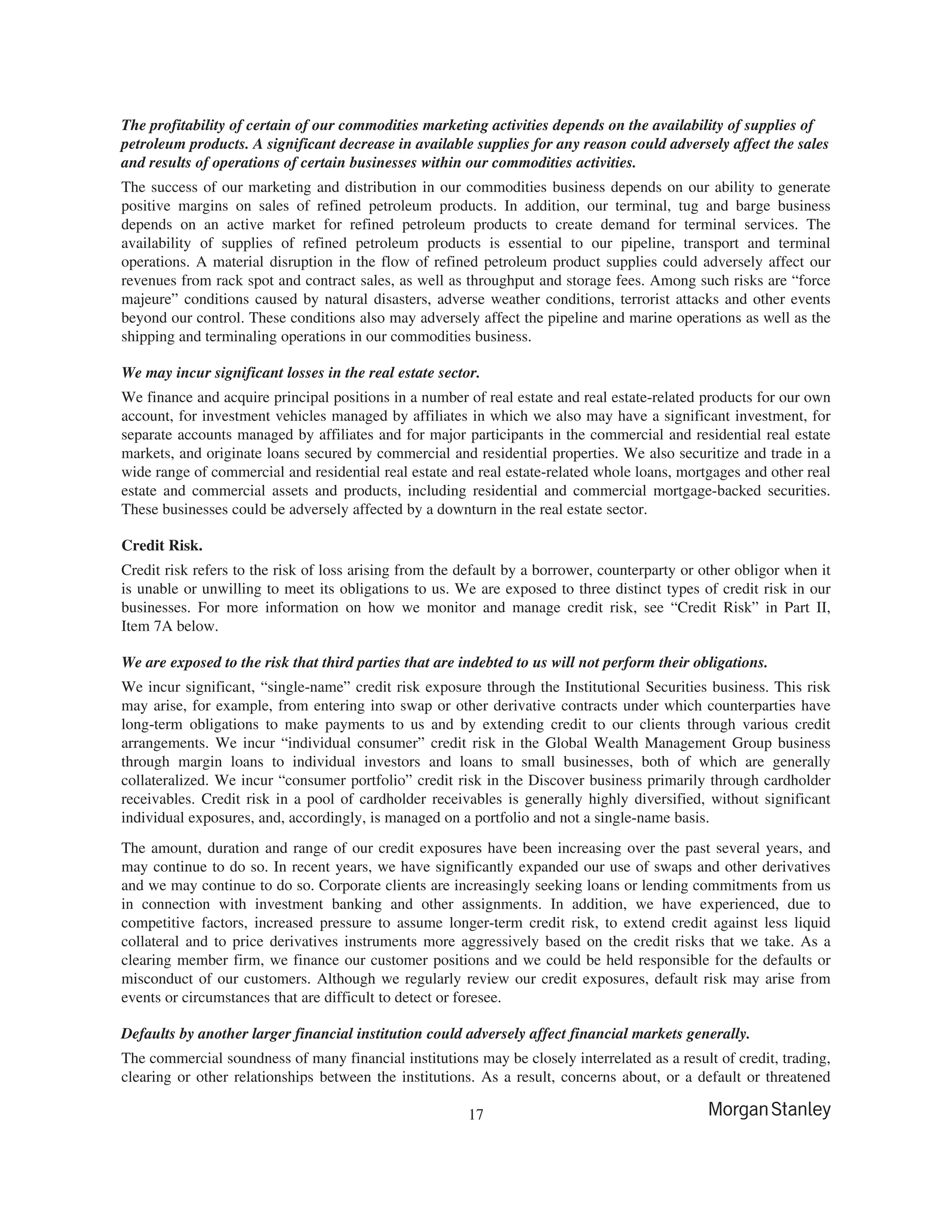 morgan stanley 10-K Disclosure