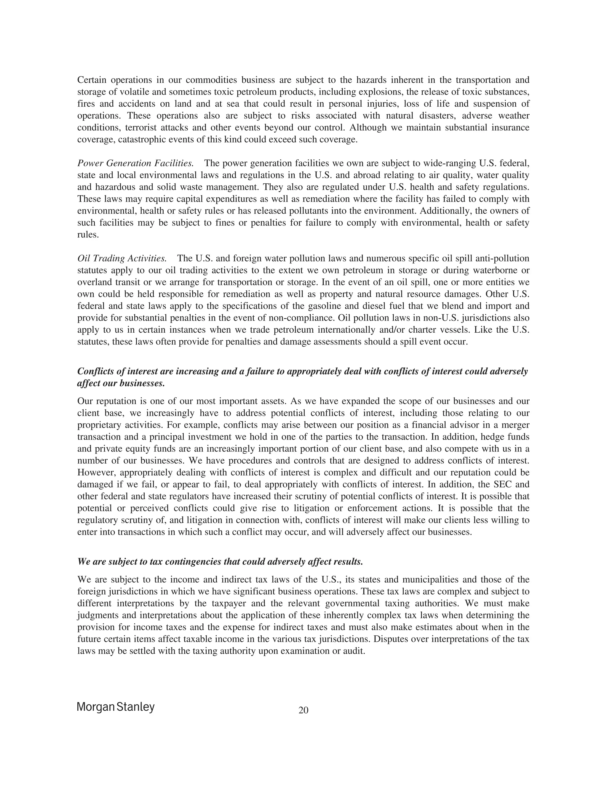 morgan stanley 10-K Disclosure