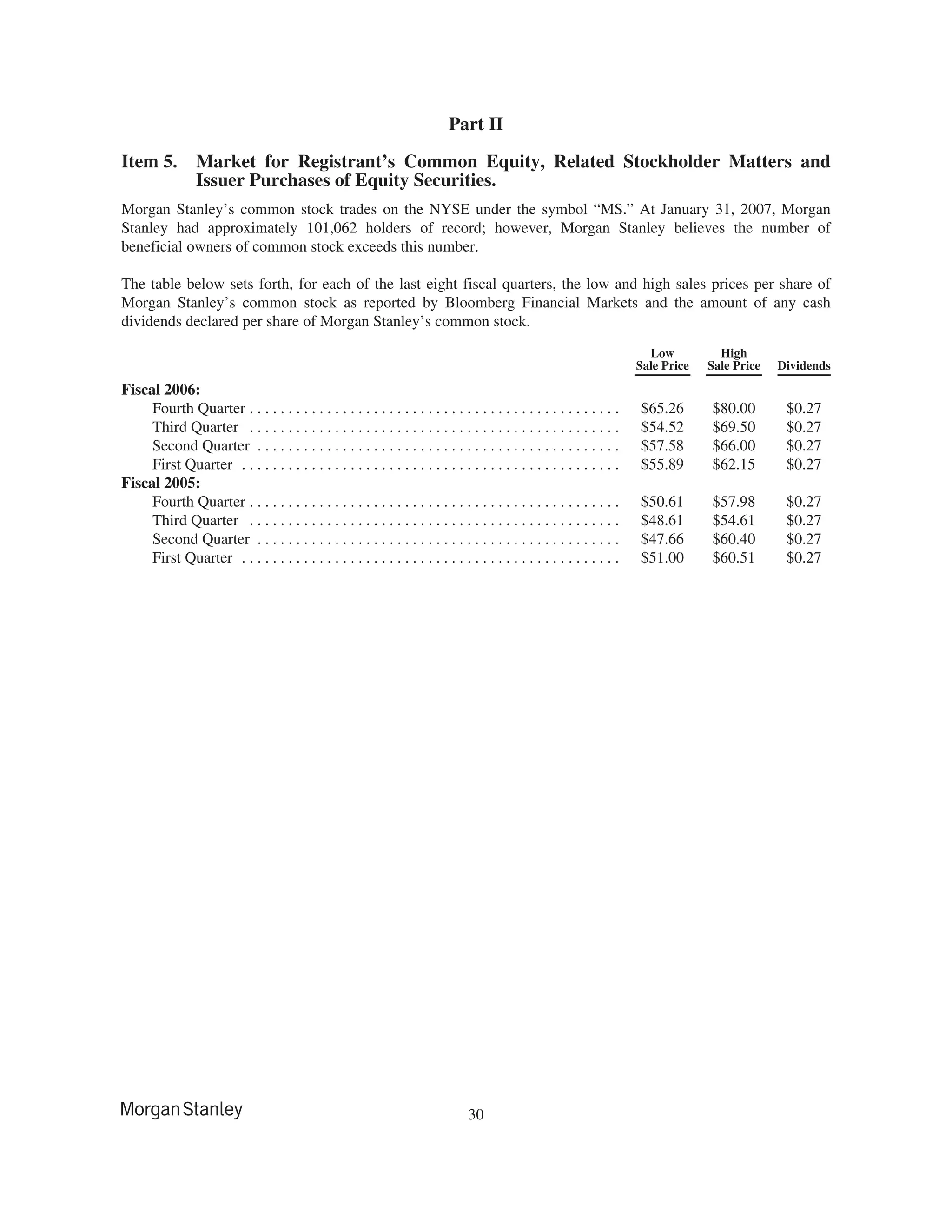 morgan stanley 10-K Disclosure