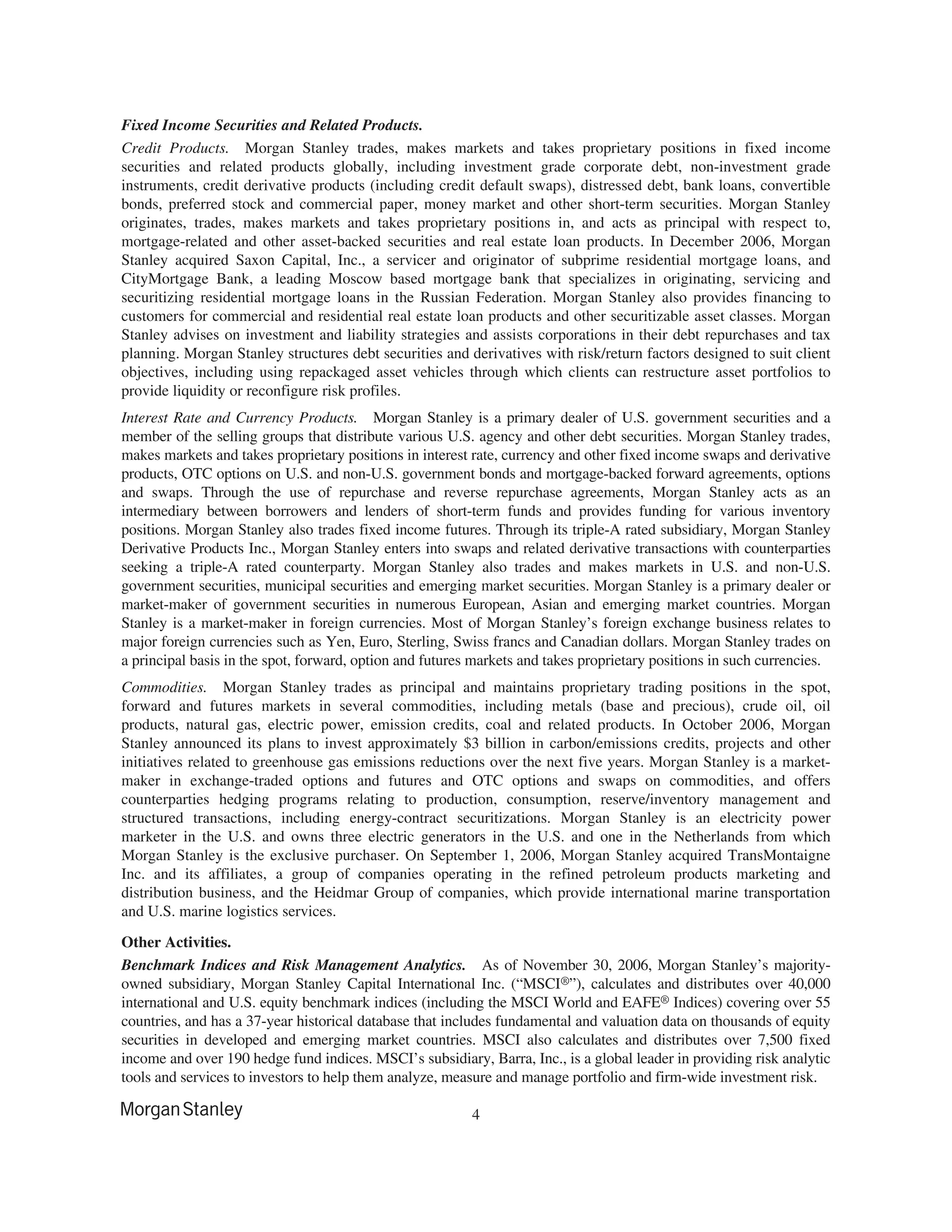 morgan stanley 10-K Disclosure