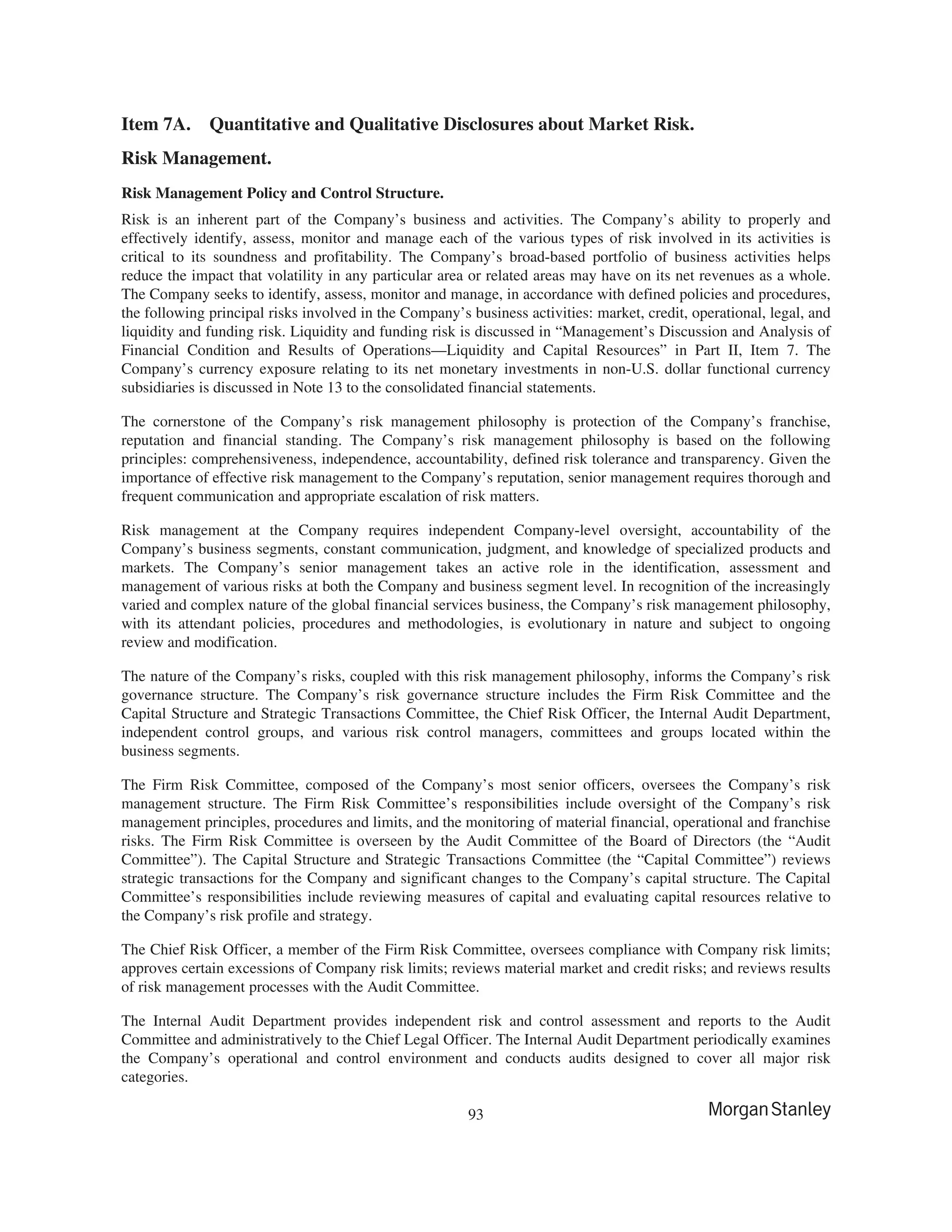 morgan stanley 10-K Disclosure