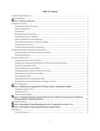 morgan stanley Proxy Statements