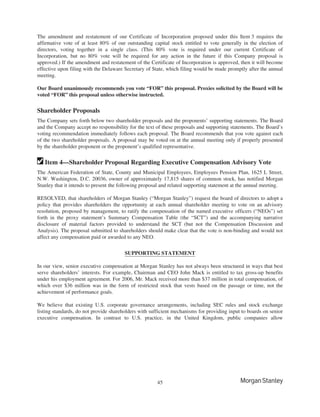 morgan stanley Proxy Statements
