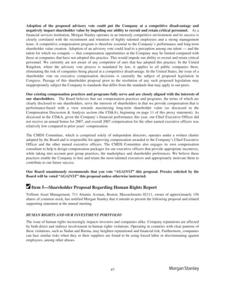 morgan stanley Proxy Statements