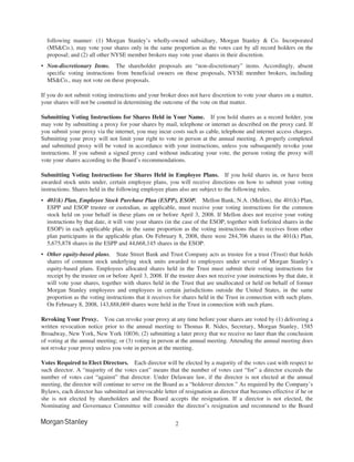 morgan stanley Proxy Statements