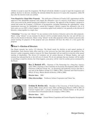 morgan stanley Proxy Statements