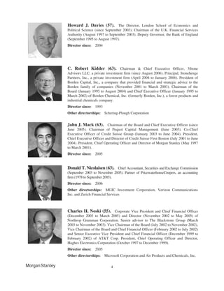 morgan stanley Proxy Statements