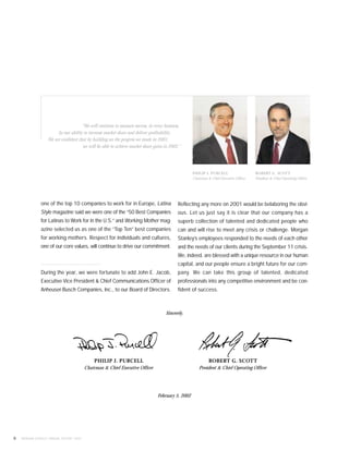 morgan stanley Annual Reports 2001