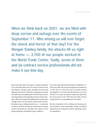 morgan stanley Annual Reports 2001