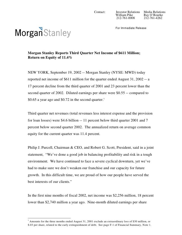 Morgan Stanley Investor Relations >> Morgan Stanley Earnings Archive 2002 3rd Morgan Stanley Investor Relations >> Morgan Stanley Earnings Archive 2002 3rd