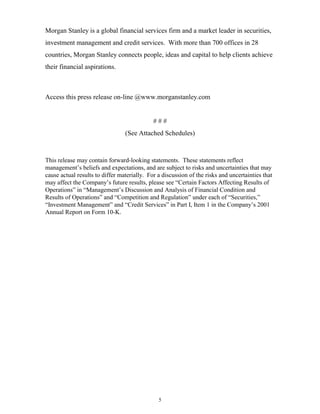 morgan stanley Earnings Archive2002 1st