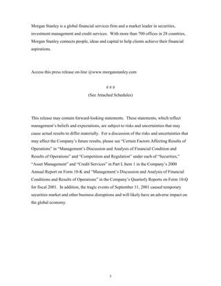 morgan stanley Earnings Archive 2001 3rd 