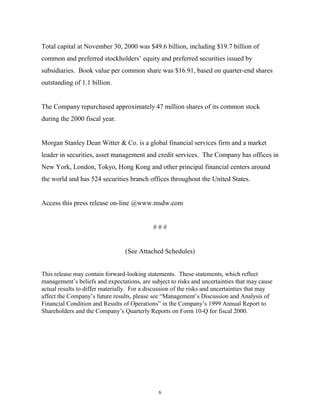 morgan stanley Earnings Archive 2000 4th 