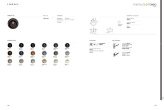 TONDO
                                                                                                                                                                                                                                        classic




TONDO R-100                                         Article no.                 Installation                                                                                                               Installation accessories

                                                    TON R 100                   Installation:   topmount                            45                                                                     Manual drain kit




                                                                                                                                            58,5
                                                                                                                              109
                                                                                Base Cabinet:   45 cm / 17.72 inches                                                                                       629314




                                                                                                                         57
                                                                                Corner Unit:    –
                                                                                                                                                   510                                   0
                                                                                Handing:        –                                                                                      49                  Automatic drain kit
                                                                                                                                                                                                           629313
                                                                                                                                                                                      For topmount
                                                                                                                                                                                      installation
                                                                                                                                                                                                           Syphon
                                                                                                                                380                                   380                                  629229




                                                                                                                                206




                                                                                                                                                                            319
                                                                                                                                      450




Available colours                                                                                                      Accessories                                          Tap suggestion

                                                                                                                                                         comfotouch                             SCHOCK ZELOS




                                                                                                                                                                                                                                                  Trend
                                                                                                                                                         629830                                 brushed stainless steel
                                                                                                                                                                                                552000 MATT
                                                                                                                                                                                                polished stainless steel
Nero (13)           Lava (40)    Onyx (10)      Inox (12)         Titanium (50)                 Mocha (63)             SCHOCK Easy Care Set                                                     552000 GLANZ
Solid               Structured   Metallic       Metallic          Metallic                      Solid                  629018
                                                                                                                       SCHOCK Easy Care Brightener
                                                                                                                       629019                                                                   SCHOCK SC-200

                                                                                                                                                                                                592000 + colour
Copper (09)         Aqua (05)    Cayenne (11)   Croma (49)        Arena (47)                    Alumina (04)
Metallic            Solid        Metallic       Metallic          Structured                    Metallic




Sabbia (58)         Terra (38)   Pera (56)      Colorado (08)     Pietra (60)                   Alpina (07)
Structured          Structured   Structured     Solid             Metallic                      Solid




                                                                                                                                                                                                                                                          TONDO
234                                                                                                                                                                                                                                        235
 