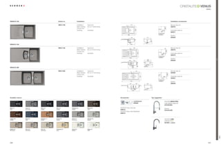 VENUS
                                                                                                                                                                                                                                                   classic




VENUS D-100                                         Article no.                 Installation                                                                                                                          Installation accessories

                                                    VEN D 100                   Installation:   topmount                                    441                                                                       Manual drain kit




                                                                                                                               71
                                                                                Base Cabinet:   50 cm / 19.69 inches                                                                                                  629376




                                                                                                                                                                                                          480
                                                                                Corner Unit:    –                                                                                          R10




                                                                                                                                                        502
                                                                                Handing:        reversible                                                                                         500                Automatic drain kit
                                                                                                                                                                                                 840                  629377
                                                                                                                                                                                          for topmount
                                                                                                                                    862                                                   installation
                                                                                                                                                                                                                      Syphon
                                                                                                                                            378                           441                                         629229




                                                                                                                                      195




                                                                                                                                                                                305
VENUS D-150                                                                                                                                 500


                                                    VEN D 150                   Installation:   topmount                                          405                                                     8           Manual drain kit




                                                                                                                                      74
                                                                                Base Cabinet:   60 cm / 23.62 inches                                                                                                  629378




                                                                                                                                                                                                              480
                                                                                Corner Unit:    –                                                                                          R10




                                                                                                                                                              502
                                                                                Handing:        reversible                                                                                          600               Automatic drain kit
                                                                                                                                                                                                  980
                                                                                                                                                                                                                      629379
                                                                                                                                                                                          for topmount
                                                                                                                                      1002                                                installation
                                                                                                                                                                                                                      Syphon




                                                                                                                                                                                                                                                             Trend
                                                                                                                                                                          439
                                                                                                                                     168          339                     293                                         629229




                                                                                                                                      137

                                                                                                                                                202




                                                                                                                                                                                 311
                                                                                                                                                               8
VENUS D-200                                                                                                                                     600


                                                    VEN D 200                   Installation:   topmount                                                 407                                                          Manual drain kit




                                                                                                                                          74
                                                                                Base Cabinet:   80 cm / 31.50 inches                                                                                                  629380




                                                                                                                                                                                                                480
                                                                                Corner Unit:    –                                                                                            0
                                                                                                                                                                                           R1




                                                                                                                                                                    503
                                                                                Handing:        reversible                                                                                           800              Automatic drain kit
                                                                                                                                                                                                 1140                 629381
                                                                                                                                                                                          for topmount
                                                                                                                                          1163                                            installation
                                                                                                                                                                                                                      Syphon
                                                                                                                                      352               348               426                                         629229




                                                                                                                                          202



                                                                                                                                                       202




                                                                                                                                                                                312
                                                                                                                                                 800




Available colours                                                                                                      Accessories                                               Tap suggestion

                                                                                                                                                   comfotouch                                            SCHOCK IDEOS-PRO
                                                                                                                                                   629830                                                matt stainless steel look
                                                                                                                                                                                                         575120 EDO

Nero (13)           Lava (40)    Onyx (10)      Inox (12)         Titanium (50)                 Mocha (63)             SCHOCK Easy Care Set                                                              chrome
Solid               Structured   Metallic       Metallic          Metallic                      Solid                  629018                                                                            575120 CHR
                                                                                                                       SCHOCK Easy Care Brightener
                                                                                                                       629019


Copper (09)         Aqua (05)    Cayenne (11)   Croma (49)        Arena (47)                    Alumina (04)                                                                                             SCHOCK SIMI
Metallic            Solid        Metallic       Metallic          Structured                    Metallic

                                                                                                                                                                                                         501000 + colour



Sabbia (58)         Terra (38)   Pera (56)      Colorado (08)     Pietra (60)                   Alpina (07)
Structured          Structured   Structured     Solid             Metallic                      Solid




                                                                                                                                                                                                                                                                     VENUS
240                                                                                                                                                                                                                                                   241
 