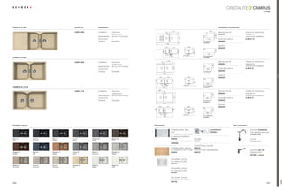 CAMPUS
                                                                                                                                                                                                                                                                                     cottage




CAMPUS D-200                                        Article no.                 Installation                                                                                                                                 Installation accessories

                                                                                                                                                              471                                          800
                                                    CAM D 200




                                                                                                                                             45
                                                                                Installation:   topmount,                                                                                                                    Manual drain kit                  Clamps for substructure
                                                                                                undermount                                                                                                                   629355                            required for




                                                                                                                                                                                                                       480
                                                                                                                                                                                              0
                                                                                Base Cabinet:   80 cm / 31.50 inches                                                                        R1                                                                 undermount installation




                                                                                                                                                                     500
                                                                                Corner Unit:    –                                                                                                     1140                   Automatic drain kit               6.3016 / 10
                                                                                Handing:        reversible                                                                                 For topmount                      629356
                                                                                                                                                                                           installation
                                                                                                                                             1160
                                                                                                                                                                                                                             Syphon
                                                                                                                                         278                  414             435
                                                                                                                                                                                                                             629229




                                                                                                                                                                                           R1




                                                                                                                                                                                                                       486
                                                                                                                                                                                             0
                                                                                                                                        200



                                                                                                                                                        220




                                                                                                                                                                                    329
                                                                                                                                                                                                      1146
                                                                                                                                                                                           For undermount
                                                                                                                                                    800
CAMPUS N-200                                                                                                                                                                               installation

                                                                                                                                                  430                                                                        Manual drain kit                  Clamps for substructure




                                                                                                                                 41
                                                    CAM N 200                   Installation:   topmount,
                                                                                                undermount                                                                                                                   629355                            required for




                                                                                                                                                                                                                 480
                                                                                                                                                                                                 0
                                                                                Base Cabinet:   90 cm / 35.43 inches                                                                        R1                                                                 undermount installation




                                                                                                                                                              500
                                                                                Corner Unit:    –                                                                                                    840                     Automatic drain kit               6.3016 / 8
                                                                                Handing:        reversible                                                                                 For topmount                      629356
                                                                                                                                                                                           installation
                                                                                                                                      860
                                                                                                                                                                                                                             Syphon




                                                                                                                                                                                                                                                                                                Trend
                                                                                                                            372                   372                         435                                            629229




                                                                                                                                                                                           R1




                                                                                                                                                                                                                 486
                                                                                                                                                                                             0
                                                                                                                                220



                                                                                                                                             220




                                                                                                                                                                                    330
                                                                                                                                                                                                     846
                                                                                                                                                                                           For undermount
CAMPUS N-175 XL                                                                                                                       900
                                                                                                                                                                                           installation

                                                                                                                           385                                                                                               Manual drain kit                  Clamps for substructure




                                                                                                                                      43
                                                    CAM N 175                   Installation:   topmount,
                                                                                                undermount                                                                                                                   629355                            required for




                                                                                                                                                                                                                 495
                                                                                                                                                                                                 0
                                                                                Base Cabinet:   90 cm / 35.43 inches                                                                        R1                                                                 undermount installation




                                                                                                                                                               515
                                                                                Corner Unit:    –                                                                                                    900                     Automatic drain kit               6.3016 / 8
                                                                                Handing:        reversible                                                                                 For topmount                      629356
                                                                                                                                                                                           installation
                                                                                                                                      920
                                                                                                                                                                                                                             Syphon
                                                                                                                           326                475                             448                                            629229




                                                                                                                                                                                           R1




                                                                                                                                                                                                             501
                                                                                                                                                                                            0
                                                                                                                          230



                                                                                                                                       230




                                                                                                                                                                                    339
                                                                                                                                                                                                     906
                                                                                                                                                                                           For undermount
                                                                                                                                      900
                                                                                                                                                                                           installation




Available colours                                                                                                      Accessories                                                                                                                 Tap suggestion

                                                                                                                                                        Chopping board, glass,                       comfotouch                                                     SCHOCK STRADOS
                                                                                                                                                        solid                                        629830                                                         matt stainless steel look
                                                                                                                                                        (for Campus D-200, N-200)                                                                                   576000 EDO
                                                                                                                                                        for topmount installation
Nero (13)           Lava (40)    Onyx (10)      Inox (12)         Titanium (50)                 Mocha (63)                                              629036                      LED light                                                                       chrome
Solid               Structured   Metallic       Metallic          Metallic                      Solid
                                                                                                                                                        for undermount installation 629024                                                                          576000 CHR
                                                                                                                                                        629036U
                                                                                                                                                                                    SCHOCK Easy Care Set
                                                                                                                                                        Chopping board, bamboo      629018
                                                                                                                                                        (for Campus D-200, N-200) SCHOCK Easy Care Brightener                                                       SCHOCK SC-100
Copper (09)         Aqua (05)    Cayenne (11)   Croma (49)        Arena (47)                    Alumina (04)                                            629044                      629019
Metallic            Solid        Metallic       Metallic          Structured                    Metallic
                                                                                                                                                                                                                                                                    591000 + colour

                                                                                                                                                        Wire basket, chrome
                                                                                                                                                        (for Campus N-200)
                                                                                                                                                        629147
Sabbia (58)         Terra (38)   Pera (56)      Colorado (08)     Pietra (60)                   Alpina (07)
Structured          Structured   Structured     Solid             Metallic                      Solid
                                                                                                                                                        Wire basket, chrome
                                                                                                                                                        (for Campus D-200)
                                                                                                                                                        629161

                                                                                                                                                        Wire basket, chrome
                                                                                                                                                        (for Campus N-175 XL)




                                                                                                                                                                                                                                                                                                        CAMPUS
                                                                                                                                                        629149
250                                                                                                                                                                                                                                                                                       251
 