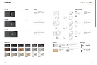 CITY
                                                                                                                                                                                                                                                                                  modern




CITY D-100 S                                        Article no.                 Installation                                                                                                                              Installation accessories

                                                    CIT D 100 S                 Installation:   topmount,                                                                                                450              Manual drain kit                  Clamps for substructure
                                                                                                undermount                                                                                                                629353                            required for




                                                                                                                                                                                                 R1
                                                                                                #ÃFPÃÃ $$ÃLQFKHV




                                                                                                                                                                                                                  480
                                                                                Base Cabinet:                                                                                                                                                               undermount installation




                                                                                                                                                                                                    0
                                                                                                                                                      500
                                                                                RUQHUÃ8QLW)Ã   –                                                                                                                         $XWRPDWLFÃGUDLQÃNLW               6.3016 / 4
                                                                                                                                                                                                        770
                                                                                Handing:        reversible                                                                                                                629352
                                                                                                                                                                                                For topmount
                                                                                                                              790                                                               installation
                                                                                                                                                                                                                          6SKRQ
                                                                                                                                        305                             446
                                                                                                                                                                                                                          629229




                                                                                                                                                                                                 R1




                                                                                                                                                                                                                  486
                                                                                                                                                                                                   0
                                                                                                                                    195




                                                                                                                                                                                  312
                                                                                                                                                                                                      776
                                                                                                                                        400
                                                                                                                                                                                                For undermount
CITY D-100                                                                                                                                                                                      installation


                                                                                Installation:   topmount,                                 450
                                                    CIT D 100                                                                                                                                                             Manual drain kit                  Clamps for substructure




                                                                                                                             38
                                                                                                                                                                                                          450
                                                                                                undermount                                                                                                                629353                            required for
                                                                                                $ÃFPÃÃ (%(ÃLQFKHV




                                                                                                                                                                                                 R1
                                                                                Base Cabinet:                                                                                                                                                               undermount installation




                                                                                                                                                                                                                  480
                                                                                                                                                       500




                                                                                                                                                                                                   0
                                                                                RUQHUÃ8QLW)Ã   –                                                                                                                         $XWRPDWLFÃGUDLQÃNLW               6.3016 / 8
                                                                                Handing:        reversible                                                                                             840
                                                                                                                                                                                                                          629352
                                                                                                                                                                                                For topmount
                                                                                                                                  860                                                           installation
                                                                                                                                                                                                                          6SKRQ




                                                                                                                                                                                                                                                                                             Trend

                                                                                                                                                                                                                                                                                                     CITY
                                                                                                                                          415                            446                                              629229




                                                                                                                                                                                                 R1




                                                                                                                                                                                                                   486
                                                                                                                                                                                                  0
                                                                                                                                    195




                                                                                                                                                                                  304
                                                                                                                                                                                                       846
                                                                                                                                              500
                                                                                                                                                                                                For undermount
CITY D-100 L                                                                                                                                                                                    installation

                                                                                                                                                535
                                                    CIT D 100 L                 Installation:   topmount,                                                                                                                 Manual drain kit                  Clamps for substructure




                                                                                                                              38
                                                                                                                                                                                                            600
                                                                                                undermount                                                                                                                629382                            required for




                                                                                                                                                                                                R1




                                                                                                                                                                                                                   480
                                                                                Base Cabinet:   60 cm / 23.62 inches                                                                                                                                        undermount installation




                                                                                                                                                                                                 0
                                                                                                                                                             500
                                                                                RUQHUÃ8QLW)Ã   –                                                                                                                         $XWRPDWLFÃGUDLQÃNLW               6.3016 / 8
                                                                                                                                                                                                        980
                                                                                Handing:        reversible                                                                                                                629383
                                                                                                                                                                                                For topmount
                                                                                                                                    1000                                                        installation
                                                                                                                                                                                                                          6SKRQ
                                                                                                                                                484                      443
                                                                                                                                                                                                                          629229




                                                                                                                                                                                                                    486
                                                                                                                                                                                                R1
                                                                                                                                          195




                                                                                                                                                                                                  0
                                                                                                                                                                                                       986
                                                                                                                                                600
                                                                                                                                                                                                For undermount
                                                                                                                                                                                                installation




Available colours                                                                                                      Accessories                                                                                                              Tap suggestion

                                                                                                                                                    Chopping board, glass,                                      comfotouch                                       6+2.ÃZELOS
                                                                                                                                                    solid                                                       629830                                           polished stainless steel
                                                                                                                                                    for topmount installation                                                                                    552000 GLANZ
                                                                                                                                                    629036
Nero (13)           Lava (40)    Onyx (10)      Inox (12)         Titanium (50)                 Mocha (63)                                          for undermount installation     /('ÃOLJKW
Solid               Structured   Metallic       Metallic          Metallic                      Solid
                                                                                                                                                    629036U                         629024

                                                                                                                                                    Chopping board,                 6+2.Ã(DVÃDUHÃ6HW                                                         6+2. LEVA
                                                                                                                                                    bamboo                          629018
                                                                                                                                                    629044                          6+2.Ã(DVÃDUHÃ%ULJKWHQHU                                                  511000 + colour
Copper (09)         Aqua (05)    Cayenne (11)   Croma (49)        Arena (47)                    Alumina (04)                                                                        629019
Metallic            Solid        Metallic       Metallic          Structured                    Metallic




Sabbia (58)         Terra (38)   Pera (56)      Colorado (08)     Pietra (60)                   Alpina (07)
Structured          Structured   Structured     Solid             Metallic                      Solid




120                                                                                                                                                                                                                                                                                    121
 