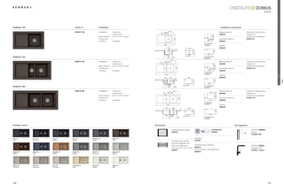 DOMUS
                                                                                                                                                                                                                                                                                                modern




DOMUS D-100                                         Article no.                 Installation                                                                                                                                              Installation accessories

                                                                                                                                        419,5
                                                    DOM D 100                   Installation:   topmount,                        130 130                                                                                                 Manual drain kit                  Clamps for substructure




                                                                                                                            33
                                                                                                undermount                                                                                                                               629353                            required for




                                                                                                                                                                                                                            480
                                                                                Base Cabinet:   #$ÃFPÃÃ $$ÃLQFKHV                                                                                                                                                       undermount installation
                                                                                                                                                                                                             R10
                                                                                RUQHUÃ8QLW)Ã                                                                                                                                            $XWRPDWLFÃGUDLQÃNLW




                                                                                                                                                           525
                                                                                                –                                                                                                                  450       35                                            6.3016 / 8
                                                                                Handing:        reversible                                                                                                       840                     629352
                                                                                                                                                                                                            For topmount
                                                                                                                                  920                                                                       installation
                                                                                                                                                                                                                                         6SKRQ
                                                                                                                                        379                                       380                                                    629229




                                                                                                                                                                15
                                                                                                                                            203 25
                                                                                                                                                                                                              R10




                                                                                                                                                                                                                             485
                                                                                                                                                                                        330
                                                                                                                                                                                                                 880

DOMUS D-150                                                                                                                             450                35                                               For undermount
                                                                                                                                                                                                            installation
                                                                                                                                                     460
                                                    DOM D 150                   Installation:   topmount,                         188 188                                                                                                Manual drain kit                  Clamps for substructure




                                                                                                                            33
                                                                                                undermount                                                                                                                               629348                            required for




                                                                                                                                                                                                                              480
                                                                                Base Cabinet:   60 cm / 23.62 inches                                                                                                                                                       undermount installation
                                                                                                                                                                                                              R10




                                                                                                                                                                 525
                                                                                RUQHUÃ8QLW)Ã   –                                                                                                                     600     30         $XWRPDWLFÃGUDLQÃNLW               6.3016 / 10
                                                                                Handing:        reversible                                                                                                          980                  629349
                                                                                                                                                                                                            For topmount
                                                                                                                                  1060                                                                      installation
                                                                                                                                                                                                                                         6SKRQ




                                                                                                                                                                                                                                                                                                           Trend
                                                                                                                                  161           343                              380                                                     629229




                                                                                                                                                                15
                                                                                                                                                                                                              R10




                                                                                                                                                                                                                                                                                                                   DOMUS
                                                                                                                                                                                                                              485
                                                                                                                                                203
                                                                                                                                 200




                                                                                                                                                 25




                                                                                                                                                                                        330
                                                                                                                                                                                                                 1020
                                                                                                                                                                                                            For undermount
DOMUS D-200                                                                                                                                 600                 30
                                                                                                                                                                                                            installation

                                                    DOM D 200                   Installation:   topmount,                                                  460                                                                           Manual drain kit                  Clamps for substructure
                                                                                                                                        188 188                                                                        800         20




                                                                                                                                 33
                                                                                                undermount                                                                                                                               629348                            required for
                                                                                Base Cabinet:   'ÃFPÃÃ $ÃLQFKHV                                                                                                                                                       undermount installation




                                                                                                                                                                                                                                   480
                                                                                RUQHUÃ8QLW)Ã   –                                                                                                            R10                         $XWRPDWLFÃGUDLQÃNLW               6.3016 / 10




                                                                                                                                                                        525
                                                                                Handing:        reversible                                                                                                          1140                 629349
                                                                                                                                                                                                            For topmount
                                                                                                                                                                                                            installation
                                                                                                                                       1220                                                                                              6SKRQ
                                                                                                                                                                                                                                         629229
                                                                                                                                      343              343                       380




                                                                                                                                                                            15
                                                                                                                                                       203 25
                                                                                                                                                                                                             R10




                                                                                                                                                                                                                                   485
                                                                                                                                                                                        330
                                                                                                                                                                                                                    1180

                                                                                                                                              800                      20                                   For undermount
                                                                                                                                                                                                            installation




Available colours                                                                                                      Accessories                                                                                                                             Tap suggestion

                                                                                                                                                      Chopping board, glass                                              comfotouch                                             6+2.ÃNANOS
                                                                                                                                                      629033                                                             629830                                                 chrome
                                                                                                                                                                                                                                                                                514000 CHR

Nero (13)           Lava (40)    Onyx (10)      Inox (12)         Titanium (50)                 Mocha (63)                                                                                    /('ÃOLJKWÃÃ
Solid               Structured   Metallic       Metallic          Metallic                      Solid                                                                                         629024
                                                                                                                                                      6WDLQOHVVÃVWHHOÃVWUDLQHUÃ
                                                                                                                                                      bowl for hanging in the
                                                                                                                                                      main or ancillary sink                  6+2.Ã(DVÃDUHÃ6HW                                                              6+2. PIEGA
                                                                                                                                                      IRUÃ'RPXVÃ' $Ã'!                629018
                                                                                                                                                      629047                                  6+2.Ã(DVÃDUHÃ%ULJKWHQHU                                                       547000 + colour
Copper (09)         Aqua (05)    Cayenne (11)   Croma (49)        Arena (47)                    Alumina (04)                                                                                  629019
Metallic            Solid        Metallic       Metallic          Structured                    Metallic




Sabbia (58)         Terra (38)   Pera (56)      Colorado (08)     Pietra (60)                   Alpina (07)
Structured          Structured   Structured     Solid             Metallic                      Solid




130                                                                                                                                                                                                                                                                                                  131
 