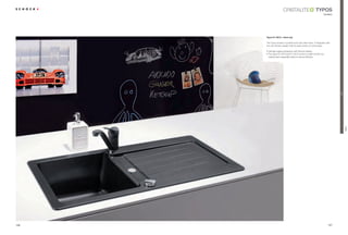 TYPOS
                                                                   modern




      Typos D-100 S + Neos tap

      The Typos boasts a youthful look and clean lines. It integrates well
      into any kitchen design with its wide choice of colourways.

      ŘÃ8OWLPDWHÃKJLHQHÃSURWHFWLRQÃZLWKÃ6FKRFNÃ$QWLEDF
      ŘÃÃ KHÃ7SRVÃ' Ã6ÃDQGÃ' $Ã6ÃFRPHÃLQÃDÃZLGWKÃRIÃ#$ÃPP
        7
        making them especially suited to narrow kitchens




                                                                              Trend

                                                                                      TYPOS
156                                                                     157
 