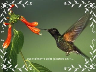 que o alimento deles já estava em ti...  